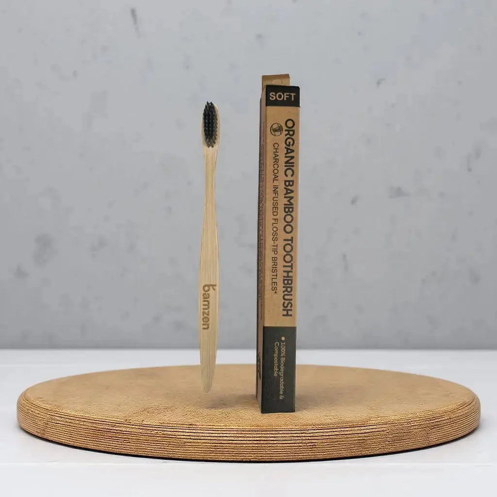 Bamzen Duo Bamboo Toothbrush – Pack of 2 Bamzen